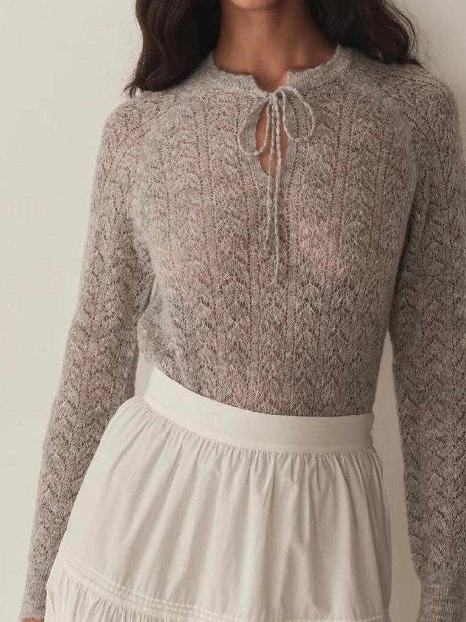 Nwt Doen Ophira Sweater In Heather Grey L
